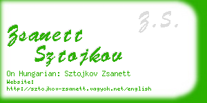 zsanett sztojkov business card